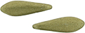 CzechMates Two Hole Daggers 16 x 5mm (loose) : ColorTrends: Saturated Metallic Golden Lime