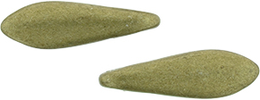 CzechMates Two Hole Daggers 16 x 5mm (loose) : ColorTrends: Saturated Metallic Golden Lime