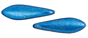 CzechMates Two Hole Daggers 16 x 5mm (loose)  : ColorTrends: Saturated Metallic Nebulas Blue