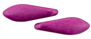 CzechMates Two Hole Daggers 16 x 5mm (loose) : ColorTrends: Sueded Gold Fuchsia Red