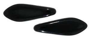 CzechMates Two Hole Daggers 16 x 5mm (loose) : Jet