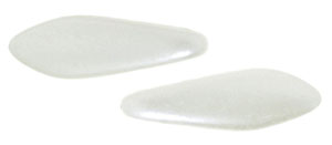 CzechMates Two Hole Daggers 16 x 5mm (loose) : Pearl Coat - Snow