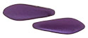 CzechMates Two Hole Daggers 16 x 5mm (loose) : Pearl Coat - Purple Velvet