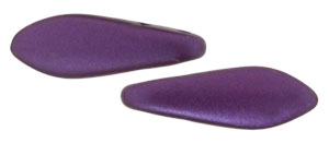 CzechMates Two Hole Daggers 16 x 5mm (loose) : Pearl Coat - Purple Velvet