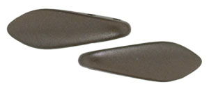 CzechMates Two Hole Daggers 16 x 5mm (loose) : Pearl Coat - Bistre