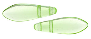 CzechMates Two Hole Daggers 16 x 5mm (loose) : Peridot