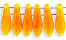 CzechMates Two Hole Daggers 16 x 5mm (loose) : Opal Orange
