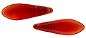 CzechMates Two Hole Daggers 16 x 5mm (loose) : Siam Ruby
