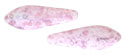 CzechMates Two Hole Daggers 16 x 5mm (loose) : Luster - Opaque Topaz/Pink