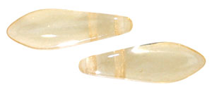 CzechMates Two Hole Daggers 16 x 5mm (loose) : Luster - Transparent Champagne