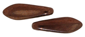 CzechMates Two Hole Daggers 16 x 5mm (loose) : Dk Bronze