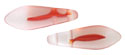 CzechMates Two Hole Daggers 16 x 5mm (loose) : Double Color - Crystal Matte - Red