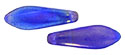 CzechMates Two Hole Daggers 16 x 5mm (loose) : Luster Iris - Cobalt