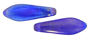 CzechMates Two Hole Daggers 16 x 5mm (loose) : Luster Iris - Cobalt