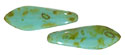 CzechMates Two Hole Daggers 16 x 5mm (loose) : Turquoise - Picasso