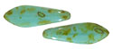 CzechMates Two Hole Daggers 16 x 5mm (loose) : Turquoise - Picasso