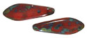 CzechMates Two Hole Daggers 16 x 5mm (loose) : Opaque Red - Picasso