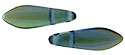 CzechMates Two Hole Daggers 16 x 5mm (loose) : Twilight - Aquamarine