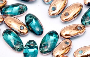 Rizo 2,5x6mm (loose) : Aqua - Capri Gold