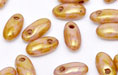 Rizo 2,5x6mm (loose) : Luster - Opaque Gold/White