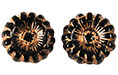 Gearwheel 12mm (loose) : Black - Gold-Lined