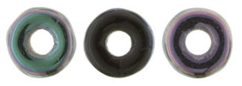 O-Ring 1x3.8mm (loose) : Green/Purple Iris - Jet