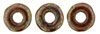 O-Ring 1x3.8mm (loose) : Gold/Topaz Luster - Opaque Red