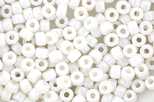 Matubo Seed Bead 6/0 (loose) : Pearl Shine - White