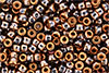 Matubo Seed Bead 6/0 (loose) : Jet - Capri Gold Full