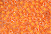 Matubo Seed Bead 6/0 (loose) : Crystal - Orange Neon-Lined
