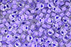 Matubo Seed Bead 6/0 (loose) : Crystal - Violet Neon-Lined