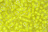 Matubo Seed Bead 6/0 (loose) : Crystal - Yellow Neon-Lined