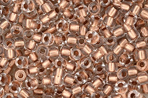 Matubo Seed Bead 6/0 (loose) : Crystal - Copper-Lined