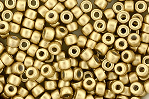 Matubo Seed Bead 6/0 (loose) : Matte - Metallic Flax