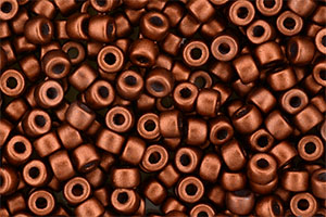 Matubo Seed Bead 6/0 (loose) : Matte - Metallic Dk Copper