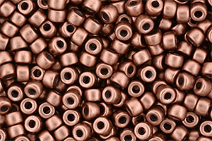 Matubo Seed Bead 6/0 (loose) : Matte - Metallic Bronze Copper