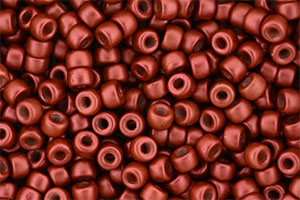 Matubo Seed Bead 6/0 (loose) : Matte - Metallic Lava