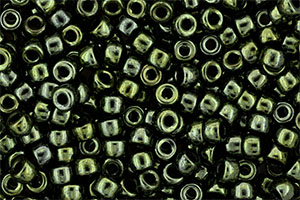 Matubo Seed Bead 6/0 (loose) : Luster - Metallic Olivine