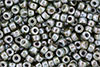 Matubo Seed Bead 6/0 (loose) : Luster - Green/Opaque White