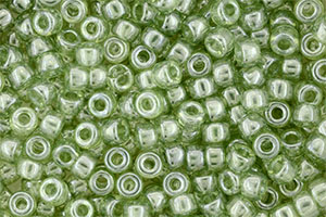 Matubo Seed Bead 6/0 (loose) : Luster - Transparent Lt Green