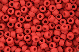 Matubo Seed Bead 6/0 (loose) : Matte - Opaque Red