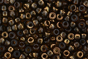 Matubo Seed Bead 6/0 (loose) : Luster Bronze 1/2 - Smoky Topaz