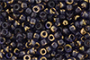 Matubo Seed Bead 6/0 (loose) : Luster Bronze 1/2 - Tanzanite