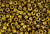 Matubo Seed Bead 6/0 (loose) : Opaque Yellow - Picasso