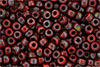 Matubo Seed Bead 6/0 (loose) : Opaque Red - Picasso