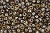 Matubo Seed Bead 6/0 (loose) : Crystal - Silver Picasso