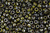 Matubo Seed Bead 6/0 (loose) : Opaque Olivine - Silver Picasso