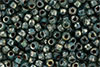 Matubo Seed Bead 6/0 (loose) : Opaque Aquamarine - Silver Picasso