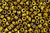 Matubo Seed Bead 6/0 (loose) : Opaque Yellow - Silver Picasso