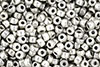 Matubo Seed Bead 6/0 (loose) : Silver Luster - Jet